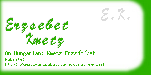 erzsebet kmetz business card